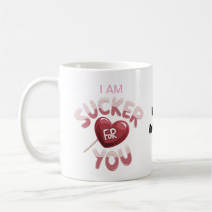 Mug Je suis un Sucker pour vous Groovy Saint-Valentin