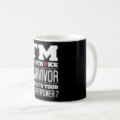 Mug Je suis un survivant de course. Quelle est la (Devant droit)