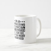 Mug Je suis un technicien en ingénierie pas un magicie (Devant droit)