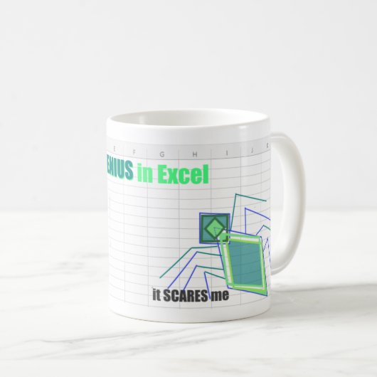 Mug "Je suis un tel génie dans Excel" nerd technologiq (Devant droit)