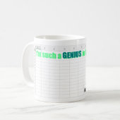 Mug "Je suis un tel génie dans Excel" nerd technologiq (Devant gauche)