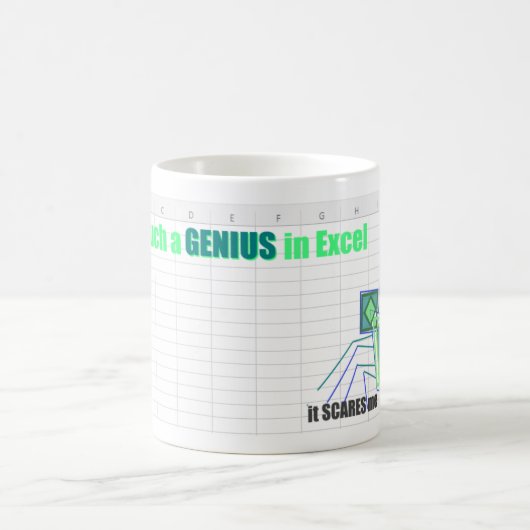 Mug "Je suis un tel génie dans Excel" nerd technologiq (Centre)