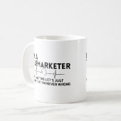 Mug Je suis un télévendeur pour gagner du temps, suppo (Devant gauche)
