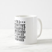 Mug Je suis un thérapeute cognitif pas un magicien drô (Devant droit)