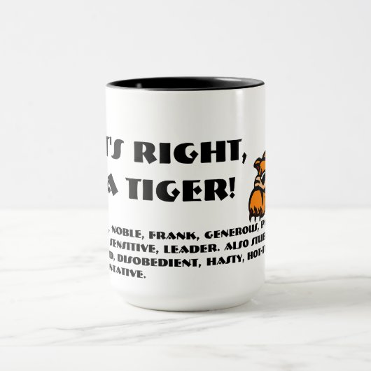 Mug Je suis un tigre. (Centre)
