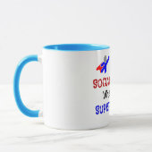 Mug Je suis un travailleur social. Quel est ton super (Gauche)