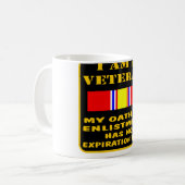 Mug Je Suis Un Vétéran, Mon Serment D'Inscription N'A  (Devant gauche)