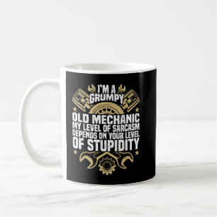 Mug Je suis un vieux mécanicien grincheux, Devis moteu
