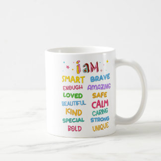 Mug Je suis une affirmation quotidienne colorée pour e