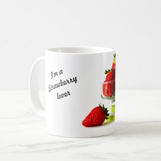 Mug Je suis une amant-tasse de fraise (Devant gauche)