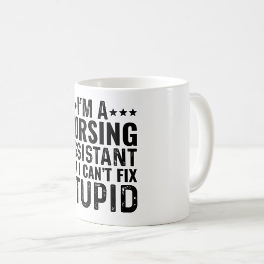 Mug Je suis une assistante en soins infirmiers, mais j (Devant droit)
