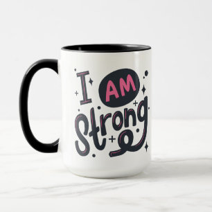 Mug Je suis une conception de typographie motivante fo