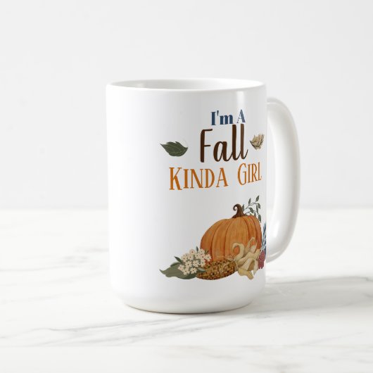 Mug Je suis une fille d'automne (Devant droit)