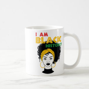 Mug Je suis une fille de l'histoire noire Amour afro-a