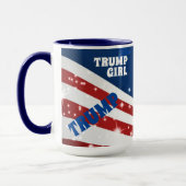 Mug Je suis une fille Trump Drapeau américain (Gauche)