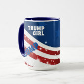 Mug Je suis une fille Trump Drapeau américain (Devant gauche)