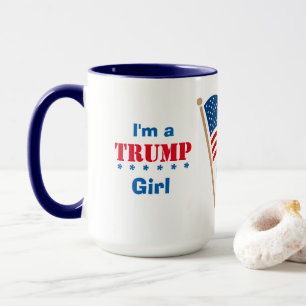 Mug Je suis une fille Trump USA 