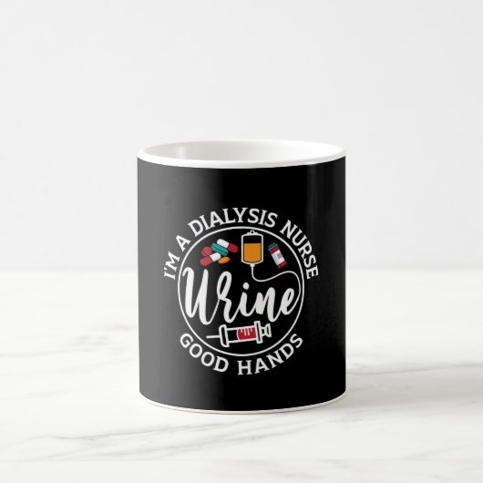 Mug Je suis une infirmière de dialyse bonne main techn (Centre)