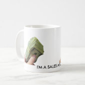 Mug Je suis UNE MACHINE de VENTES (Devant gauche)