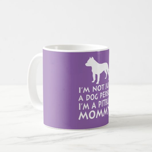 Mug Je suis une maman de Pitbull ! (Devant gauche)