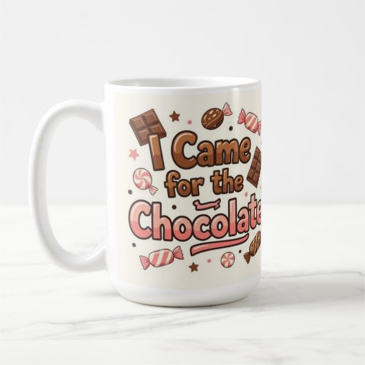 Mug Je suis venu pour le chocolat (Gauche)