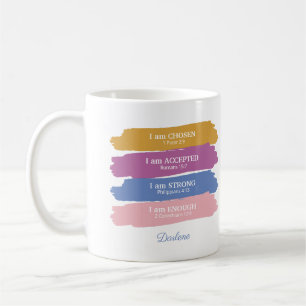 Mug Je suis Versets bibliques Personnalisé