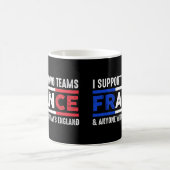Mug Je Supporte Deux Team France Et N'Importe Qui Joue (Centre)