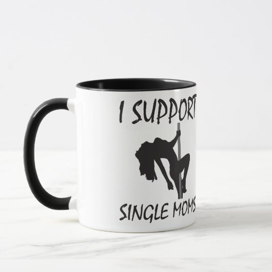 Mug Je Supporte Les Moms Uniques (Gauche)