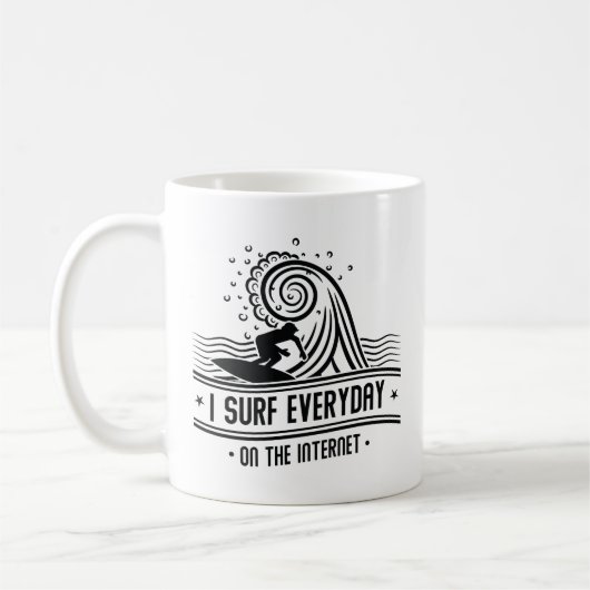 Mug Je Surf Tous Les Jours Sur Internet (Gauche)