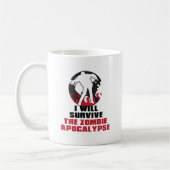 Mug Je survivrai à l'apocalypse de zombi (Gauche)