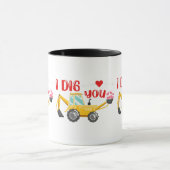 Mug Je t'ai creusé Backhoe Valentine (Centre)