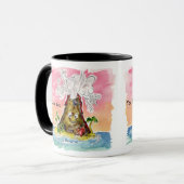 Mug Je T'Ai Lava, Tu M'As Érompu Cartoon Volcano (Devant gauche)