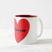 Mug Je t'aime (Devant droit)