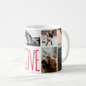Mug Je t'aime 9 photo collage J'aime ma petite amie (Devant droit)