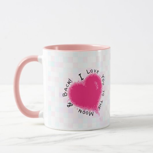 Mug Je t'aime à la lune et au dos (Gauche)