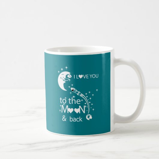 Mug Je t'aime à la lune et au retour (Droite)