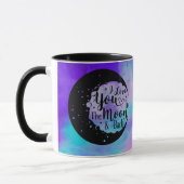 Mug Je t'aime à la lune et au retour | Aquarelle (Gauche)