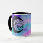 Mug Je t'aime à la lune et au retour | Aquarelle (Devant gauche)