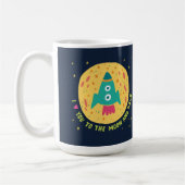 Mug Je t'aime à la lune et au Rocketship arrière (Gauche)