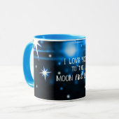 Mug Je t'aime à la lune et retour, design populaire (Devant gauche)