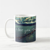 Mug Je t'aime à la plage et au dos (Gauche)