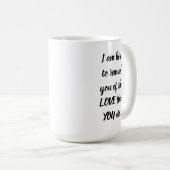 Mug JE T'AIME ange avec art original (Devant droit)
