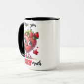 Mug Je t'aime baie beaucoup drôle fraise mignon cadeau (Devant gauche)