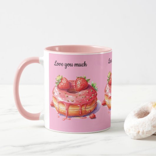 Mug Je t'aime beaucoup (Avec donut)
