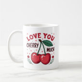 Mug Je t'aime beaucoup cerise (Gauche)