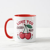 Mug Je t'aime beaucoup cerise (Gauche)