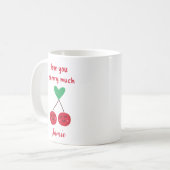 Mug Je t'aime beaucoup Cerise Funny Saint-Valentin  (Devant gauche)