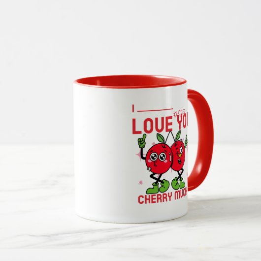 Mug Je T'Aime Beaucoup Cherry (Devant droit)