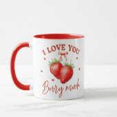 Mug Je t'aime Berry Beaucoup de sucré Saint-Valentin (Gauche)