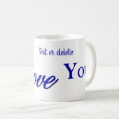 Mug Je t'aime Bluebird Personnalisé (Devant droit)